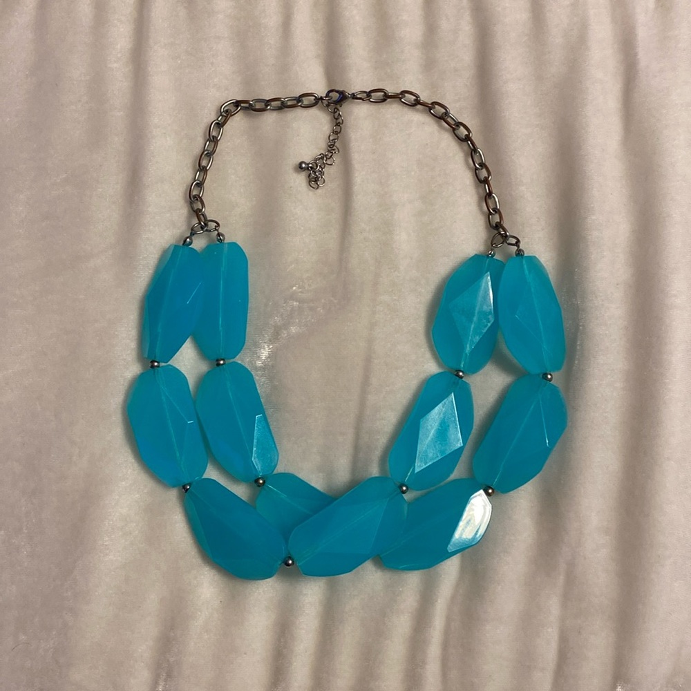 Statement chunky turquoise necklace